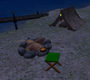 Camp at night